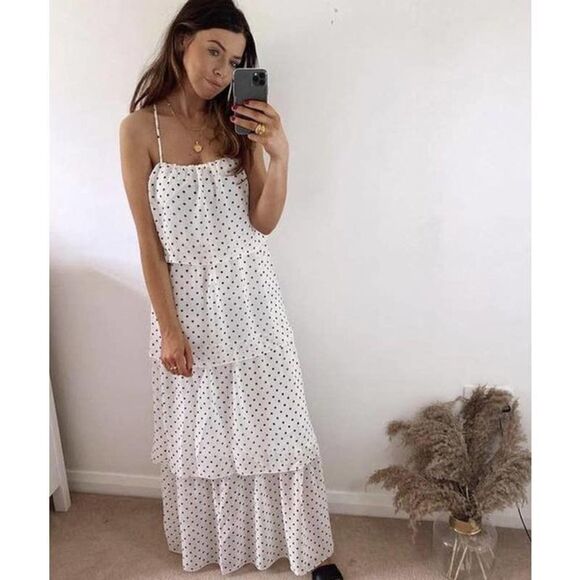 Chiffon dotted dress H&M new small - Picture 1 of 4